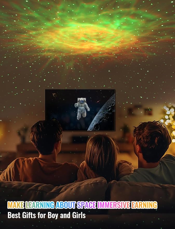3 in 1 Star Projector with 8 Color Moon Lamp, Astronaut Galaxy Projector, Remote & Timer, 33 Light Effects LED Nebula Night Light Gift for Girls Boys Kids Adults Christmas Birthday Room Decor (Pink)