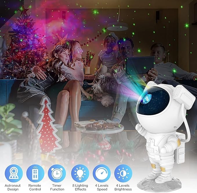 Star Projector Galaxy Night Light, Astronaut Galaxy Projector with Timer and Remote Control, Sunset lamp, Gift for Kids Adults for Bedroom, Birthdays,Christmas, Valentine's Day.