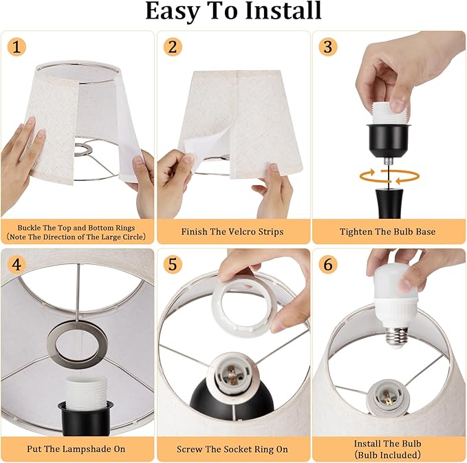 Seealle Touch Table Lamp for Bedroom, 3-Way Dimmable Small Bedside Lamps for Night Stands, Black Bedroom lamp for Kids Room, Desk, Living Room, End Table