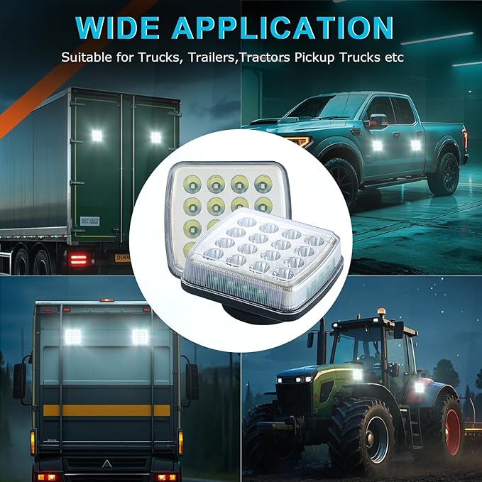 Wireless LED Road Flares for Emergency,Rechargeable Safety Flashing Lights for Vehicles,Portable Strobe Light Magnetic Emergency Strobe Light Kit for Trucks
