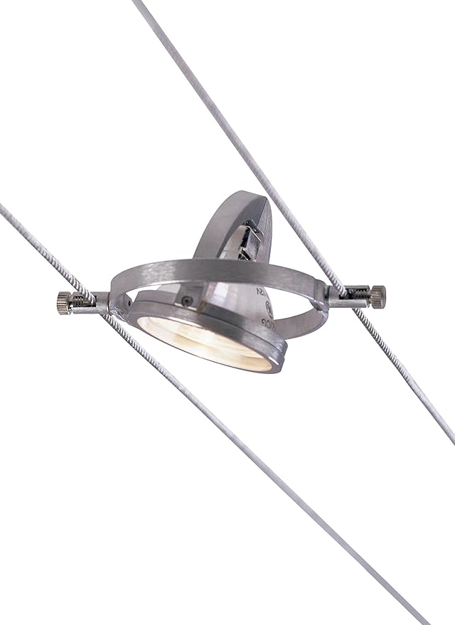 Tech Lighting 700KHELLO5, K Hello, 5.5" Wide Kable Lite Lamp, Satin Aluminum