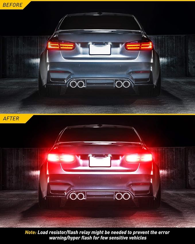 AUXITO Upgraded 1157 2357 LED Bulb Red for Tail Lights Brake Lights 400% Super Bright 2057 2357 7528 BAY15D LED Replacement Light Kit for Tail Stop Brake Signal Running Lights, Pack of 2