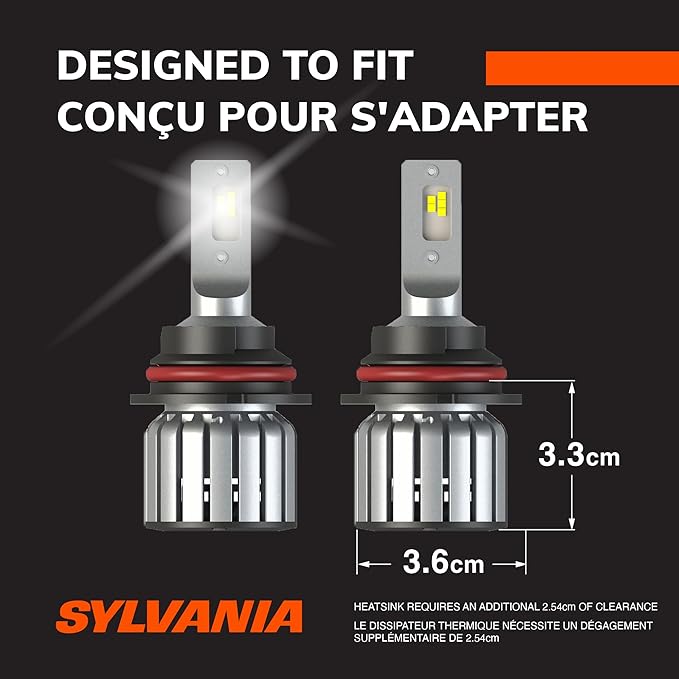 Sylvania 9007 LED Powersport Headlight Bulbs for Off-Road Use or Fog Lights - 2 Pack