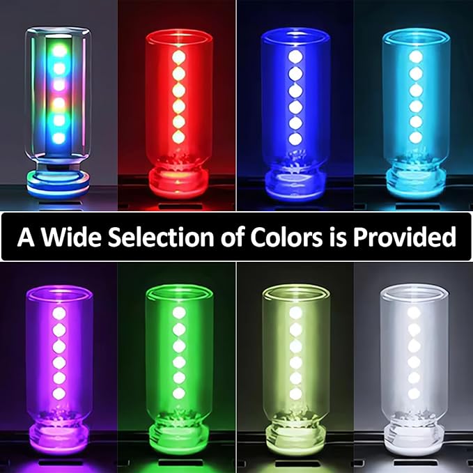 2 PCS Retro Car Lamps,Plug-in USB Led Interior Atmosphere Lights with Touch,7 Colors and 13 Modes Car Interior Light,Portable Mini LED Light for Cars,Bedroom,Hallway