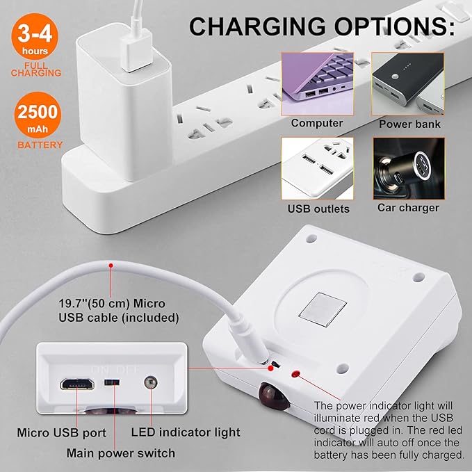 BIGMONAT Wireless LED Spotlight Battery Operated, Rechargeable Accent Light with Remote and Timer, Dimmable Color Changing Display Lamp for Up Lighting Tree Plant Picture Dartboard Art Painting