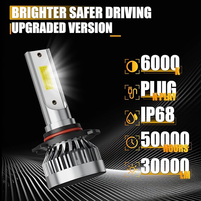 Fit for Honda Civic 2016 2017 2018 2019 2020,High Beam Low Beam Fog Light Bulbs Combo Pack,Safety Driving Light 6000K White,Wide Vision,Plug and Play,IP68 Pack of 6