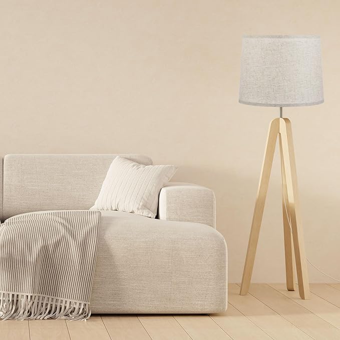 PATIKIL Lamp shades for Table Lamps 11.4" Top x 12.6" Bottom x 9.8" High Drum Lamp shades for Floor Lamps Medium Linen Lampshade Easy Assembly for Lamp Replacement, Beige
