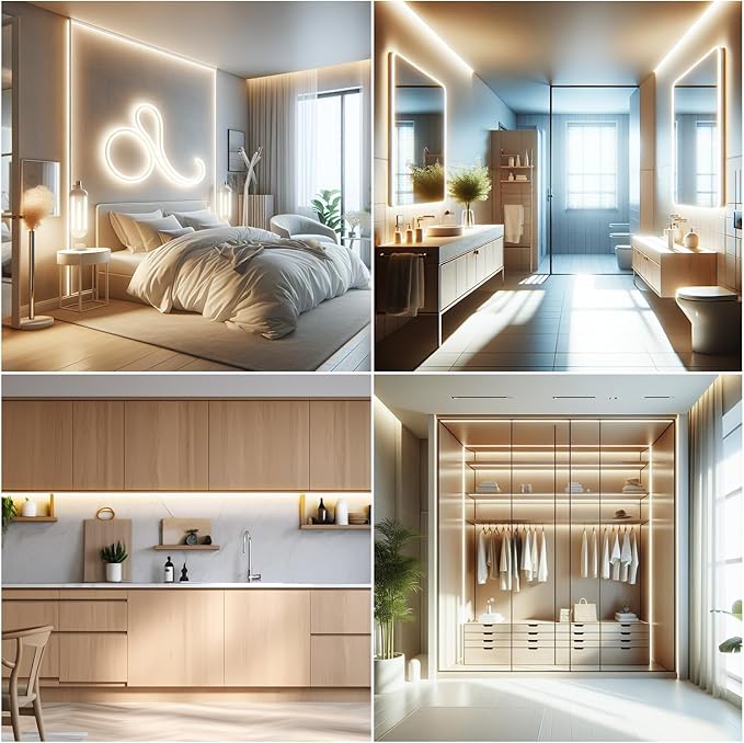 6.56FT/2M COB LED Strip Light, Warm White 3000K USB LED Tape Lights, 640LEDs CRI93+Flexible Dimmable Light Strip for TV Backlight, Cabinet Lighting, Mirror, Bedroom Decor