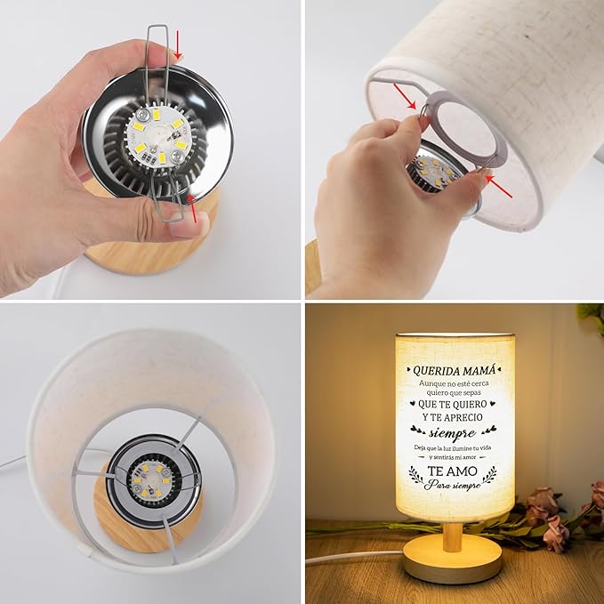 Gifts for Mom in Spanish,Regalos para Mamá Table Lamp, Mama Mothers Day Gifts, Mother Gifts in Spanish from Daughter Son, Regalos De Navidad para Mujer