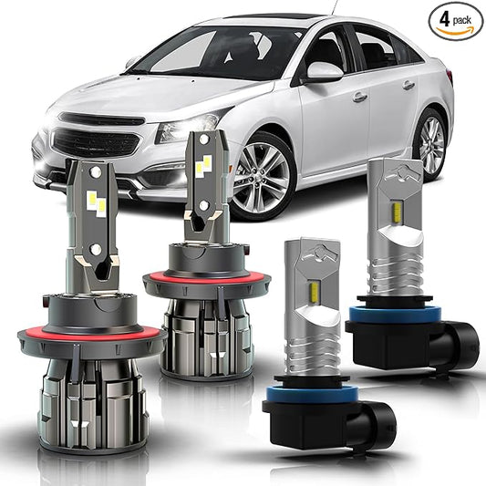 POISON SCORPION For 2011-2015 Cruze Fog Light Bulbs Combo, Pack Of 4