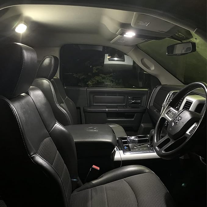 EASY EAGLE LED Interior Car Lights for 2019-2021-Dodge Ram-1500-2500-3500: 12 Piece Kit White LED Light Bulbs - Super Bright 6000K + Install Tool
