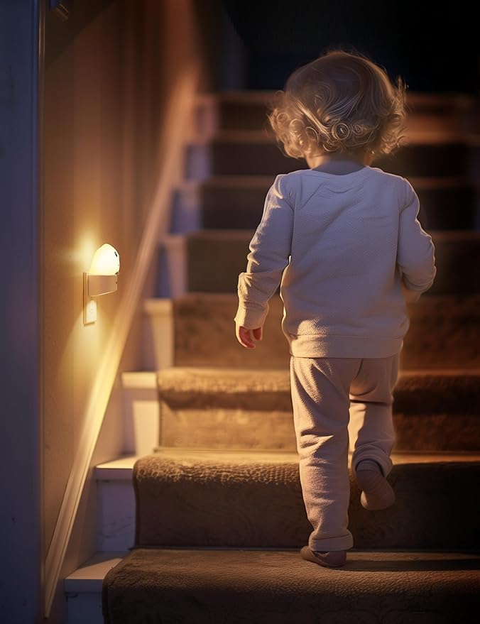 L LOHAS LED Night Light for Kids, 3D Owl Night Light Plug in, Dusk to Dawn Nursery Night Lights, RGB+Soft White 3000K, 3 Lighting Modes, Room Decor, Children