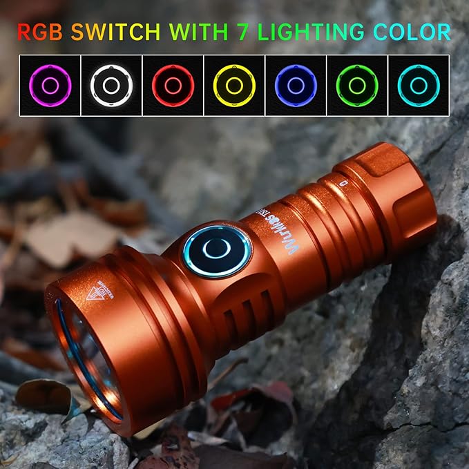Wurkkos HD01 UV Flashlight(Purple) & TS11 EDC Flashlight(Orange)