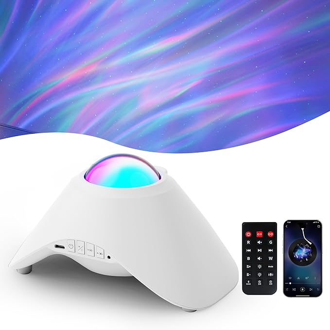Galaxy Projector,Northern Galaxy Light Aurora Star Projector with Bluetooth Speaker Timer and Remote Control,Night Lights for Bedroom Room Decor, Gifts for Kids, Adults, Christmas, Birthday