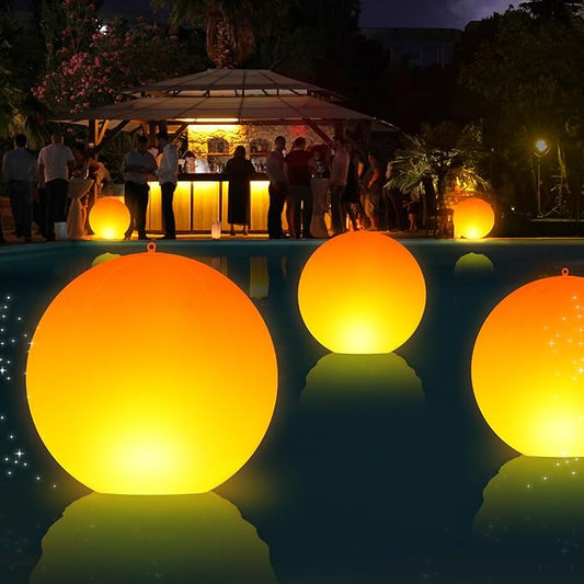 Floating Pool Lights,14" Flame Solar Pool Lights,Floating Glow Globe IP68 Waterproof, Solar Powered Swimming Pool Accessories, Large Floating Light Up Balls for Pool Pond Outdoor Decor-1PC