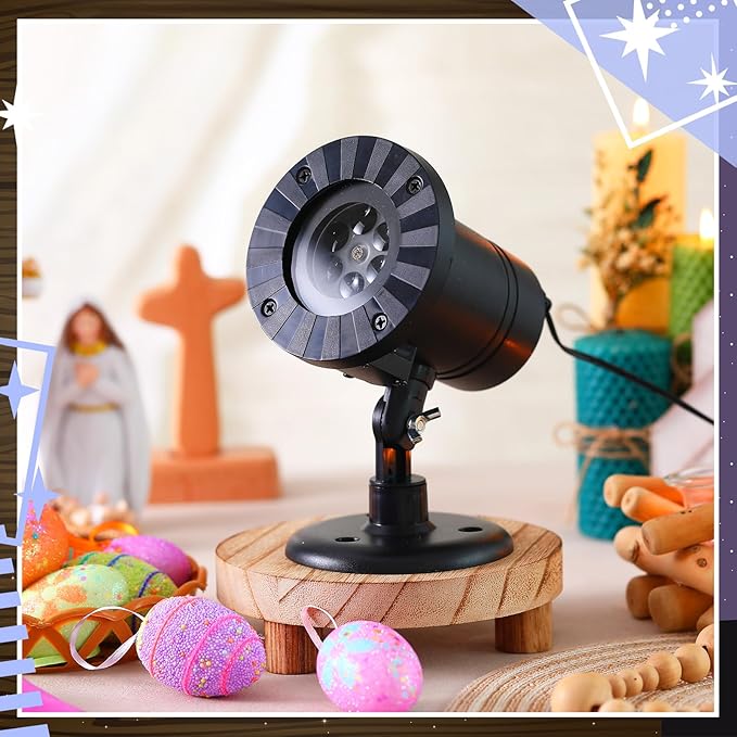 Easter He is Risen Outdoor Projector Christian Themed Holy Week Scene Vivid Holiday Projector Decorations for Garage Yard Garden Porch Door Wall Decor Party Gifts