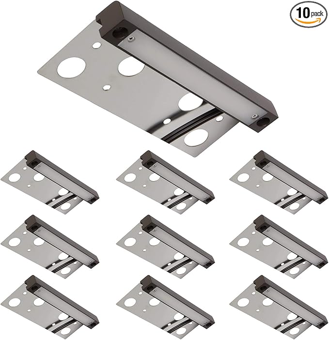 GKOLED 10-Pack Frosted Lens Hardscape Lighting, Retaining Wall Light, 6.8 Inches, Integrated 2700K LED Chips, LED Step Lights, Solid Die-cast Aluminum Housing, Low Voltage 12V AC/DC, UL Listed