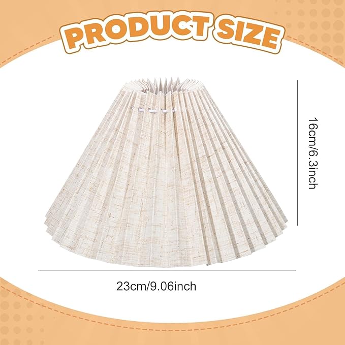 Generic Pleated Lampshade Desk Lamp Cover Modern Minimalist Easy Assembly Floor Light Cover Table Lamp Shade for Bedside Home Office, 39 Pleats