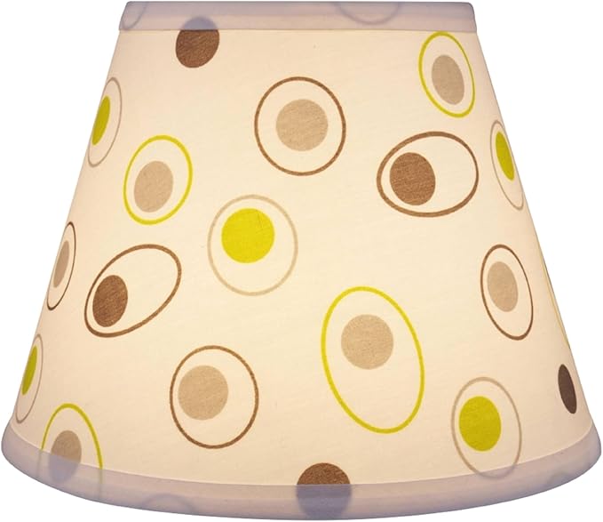 Aspen Creative 32419 Transitional Hardback Empire Shape Spider Construction Lamp Shade in Off White with Printed Circle Pattern, 9" wide (5" x 9" x 7")
