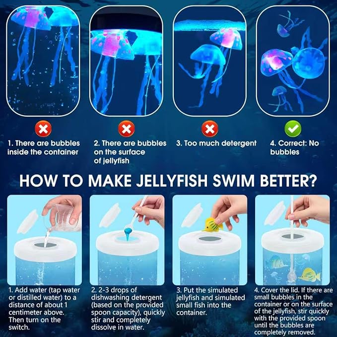 Jellyfish Lamp Bluetooth Speaker,12 White Noise Jelly Fish Table Night Light,10 Color Changing 2 Lighting Modes,Mood Lamp for Home Office Sleep Relaxation,Gifts for Kids Children Adults (white)