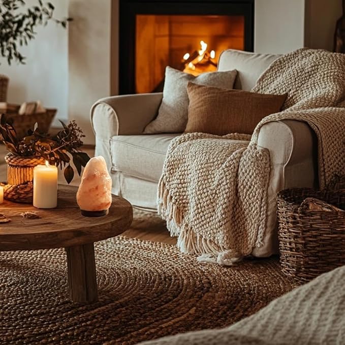 Mini Natural Salt Rock Lamp 7 Colors,Himalayan Night Light Color Changing，USB Salt Rock Lamps,Premium Wood Base， for Home Decor，Unique Gift