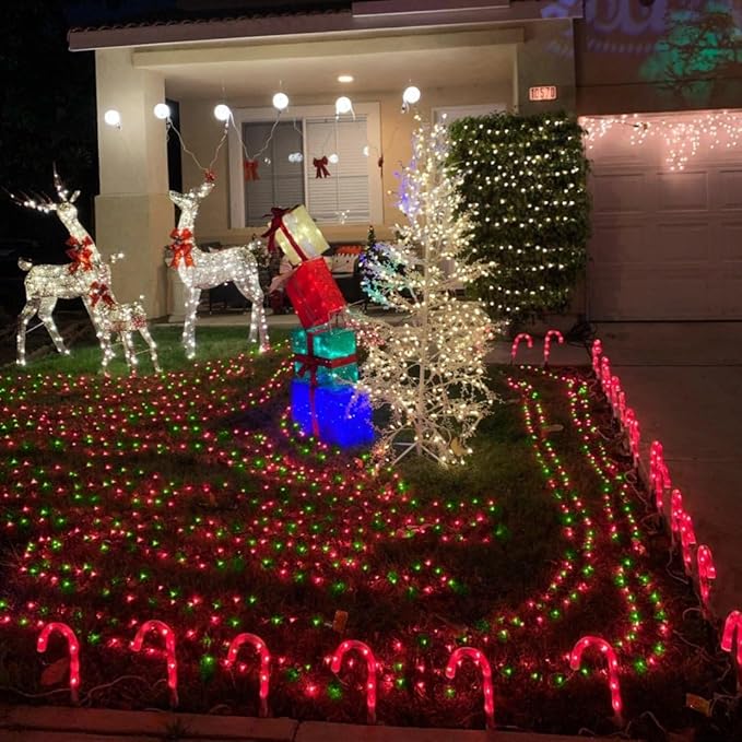 QITONG 500 LED String Lights Green Wire Red and Green Led