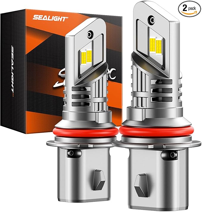 SEALIGHT 9004 Fog Bulbs with 6500K White Light,30000LM Super Bright, 1:1Mini Design Fog Light Bulbs,3 Mins Plug-N-Play, Pack of 2