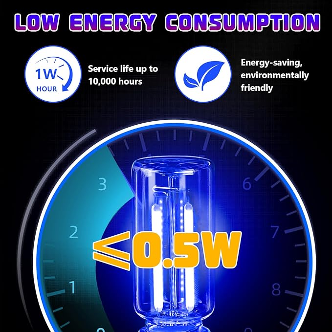 2PCS Car USB Night Lights, Touch Dimmable Vehicle Interior Ambient Lamp, Portable Retro Glass LED Light for Auto Decorations, Bedroom, Office, Travel, Camping, Gifts for Women and Men (Blue)