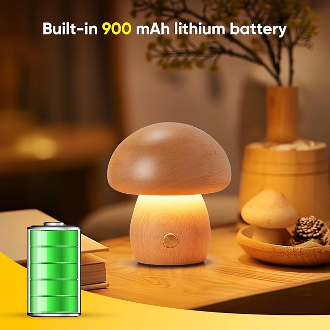 Portable Cordless Rechargeable Battery Operated Lamp,Stepless Dimming, Small Table Lamp Portable Night Light, Dimmable Touch Control Warm LED Light for Bedroom, Nursery, Patio Decor
