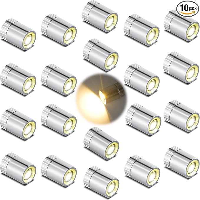 Mini LED Lights, 20 PCS Small Spotlight Battery Operated Tiny SMD Lamp for DIY Craft, Model Displays & Miniatures. Perfect for Dioramas, Collectibles, and Custom Builds (20PCS Warm White)