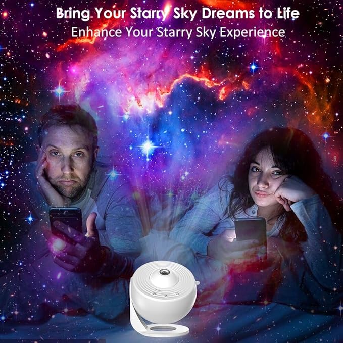 Planetarium Projector for Bedroom, Star Galaxy Light Projector with Nebula Milky Way, LED Night Light for Ceiling with Timer, Mood Lighting for Adults Kids Teens, Home Theater (White)