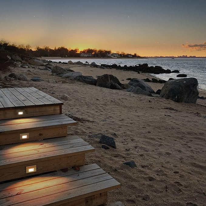 WAC Landscape Lighting, LED 12V Horizontal Indoor or Outdoor Step and Wall Light 3000K Warm Built-in LED in Stainless Steel