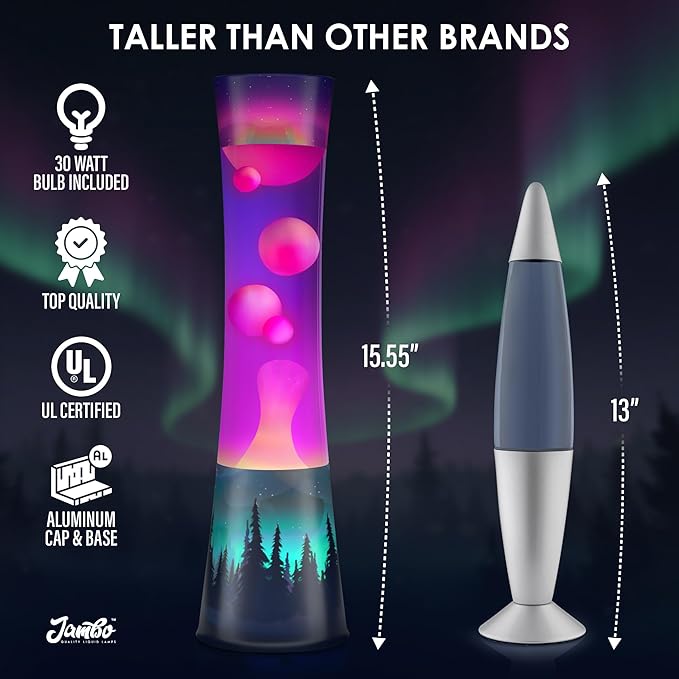 JAMBO 15.5" The Upgraded Motion Lamp, Aurora Decal Motion Light, Beautiful Home Decor, Living Room Bedroom Lamp, Relaxing Nightlight for Teens, Kids & Adults