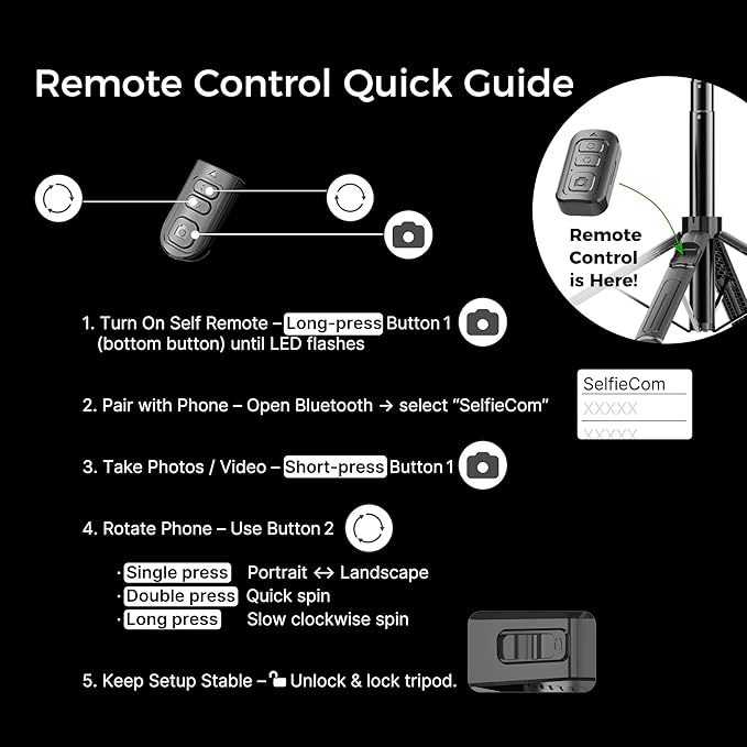Auto Face Tracking Tripod & 360° Rotating Selfie Stick with Light, Smart AI Motion Sensor, Facial Recognition, 1-Axis Gimbal Stabilizer Phone Holder for iPhone/Android, TikTok Video Recording/Vlog