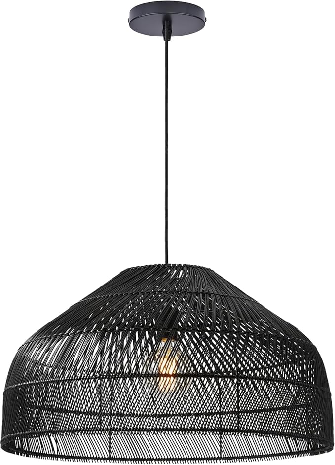 Arturesthome 7" Modern Rewind Ceiling Canopy Kit,Black Single Hole Ceiling Plate for Pendant Lights or Chandelier Fixture
