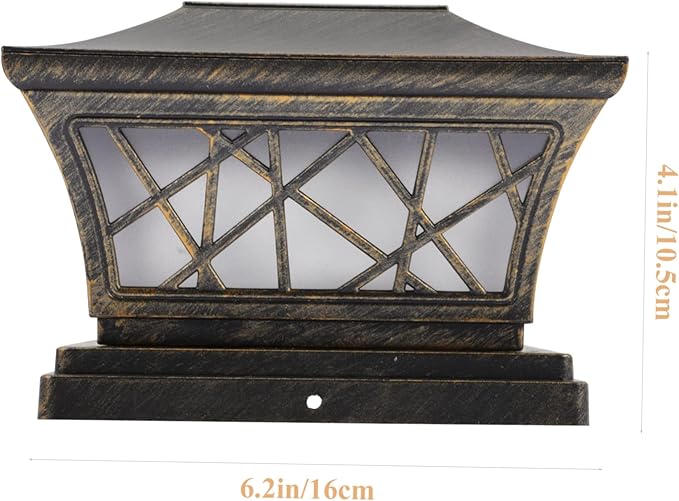 Vaguelly Solar Outdoor Post Light Fixture Garden Floor Lamp Decor with Premium Battery Long Illumination for Courtyard Park Villa Residential Areas