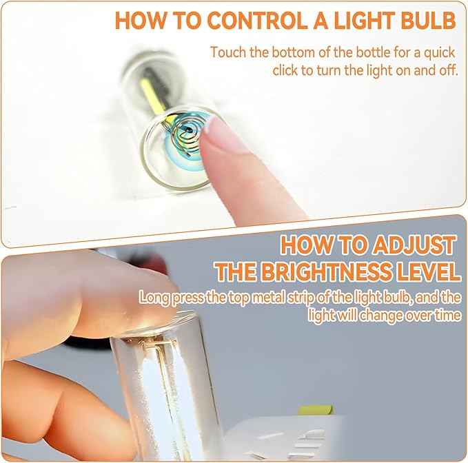 8Pcs USB LED Car Interior Atmosphere Light, Mini Retro Car Lamps USB Plug-in Glass Bottle Night LED Light