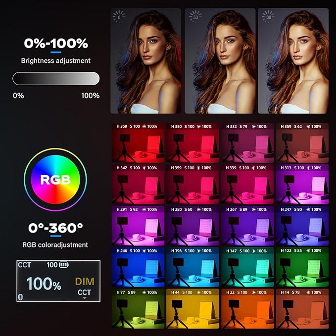 GODOX MA5R LED Fill Light with Soft Diffuser Magnetic Charging Phone Selfie Lighting Mini on Camera Lights 1800K-10000K 14 FX Modes for Selfies, YouTube, TikTok, Vlogging, Video Conferences (Green)
