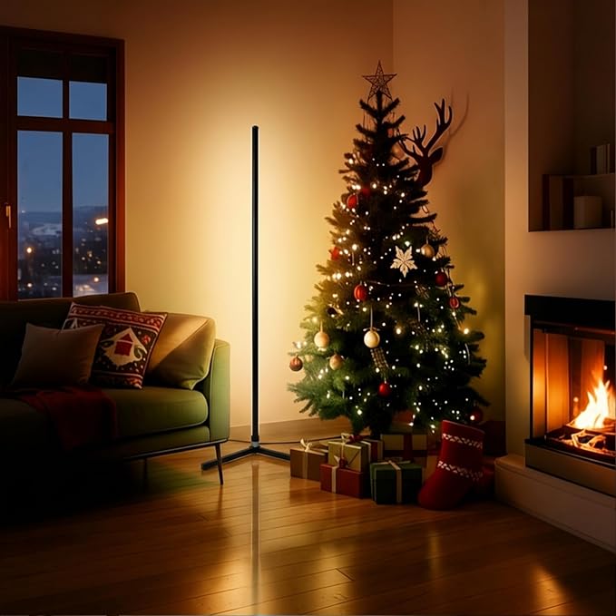 RGB Floor Lamp LED Corner Floor lamp smart Floor lamp with Music Sync Lighting, App & Remote Control, 16 Million Colors Living Room & Gaming Room (2 Pack)