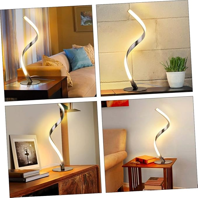 POPETPOP 1pc Touch Dimmable Led Desk Lamp Nightstand Light Eye-Caring Warm Glow for Bedside Reading and Makeup Us Plug Modern Design for Bedroom and Nursery