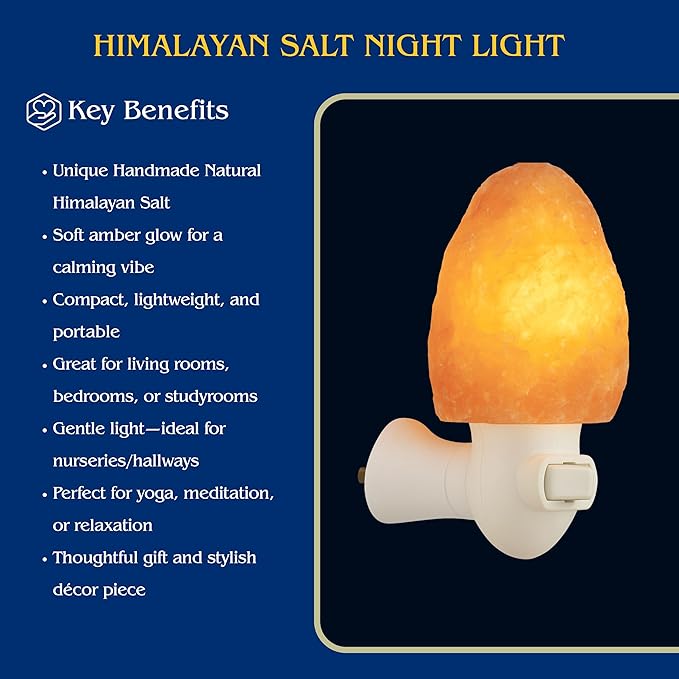 Spantik Pink Himalayan Salt Lamps - Hand Carved, Natural Night Lights for Bedrooms and Home Decor