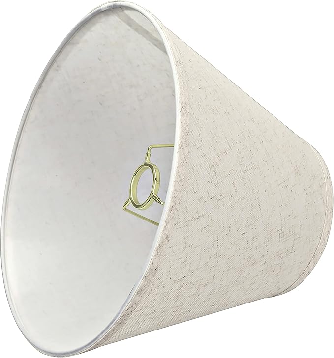 Aspen Creative 58877A Transitional Empire Shape Uno Construction Lamp Shade in Flaxen, 6" Top x 12" Bottom x 9" Slant Height