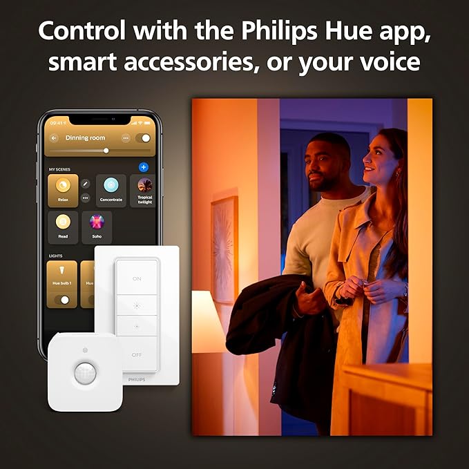Philips Hue Datura Smart Ceiling Panel (Rectangular 11.81in x 47.24in) White & Color LED Ceiling Light, Bluetooth Compatible,Voice Control with Alexa, Apple Home & Google Assistant