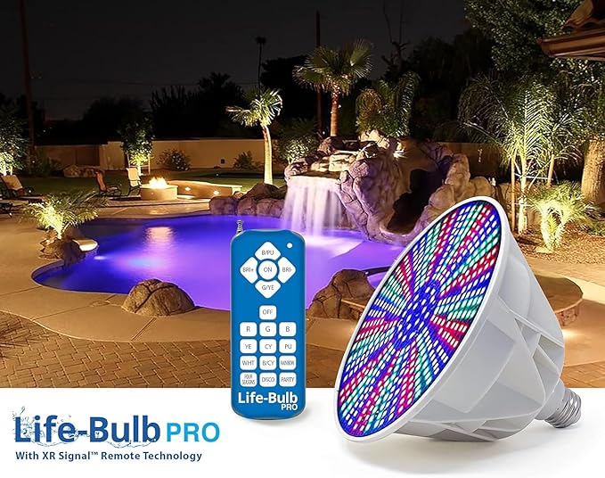 Pro Led Pool Lights for Inground Pool, Swimming Pool Light Bulb, Led Pool Light Bulb - Color Changing Pool Light XR Signal Technology 120V 500W - Lifetime Replacement Program