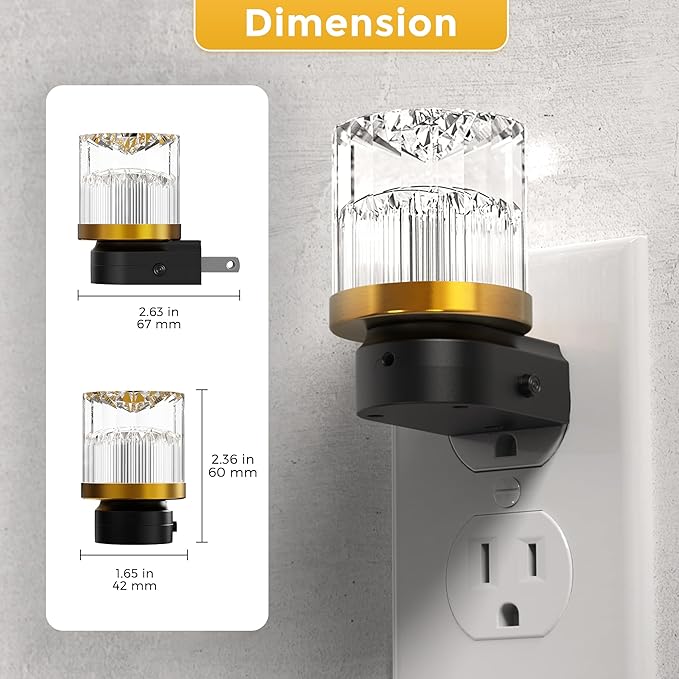 L LOHAS LED Night Light, Night Lights Plug into Wall, 3000K Soft Light LED NightLights, Built in Dusk to Dawn Sensor for Hallway, Bathroom, Rooms