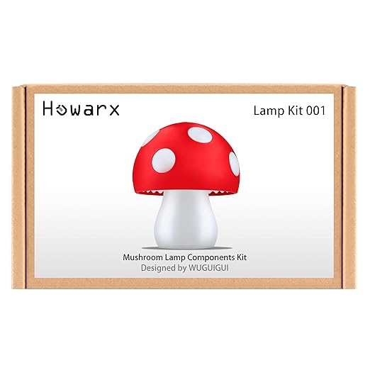 Mushroom House Lamp Components Kit for 3D Printing (3 Colors of Light White/Warm/Warm White)