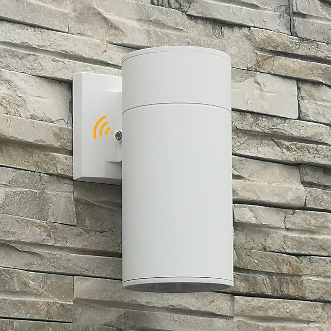 Dusk to Dawn Sensor Outdoor Wall Lamp, Exterior Lighting - ETL Listed, Die-casting Aluminum Anti-Rust Waterproof Wall Mount Cylinder Design – Up/Down Light Fixture for Porch, Garage or Doorway