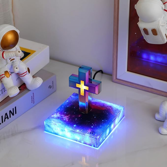 Magnetic Levitating Lamp Floating Cross Floating RGB Lights Home Decoration Gifts