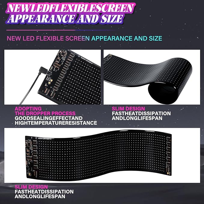 Devil Eyes Light for Car Windshield - 23.4"x4.7" Programmable RGB Accent Lights with APP Control, Custom Text & Music Sync - Easy Install Waterproof Warning Lights for Car, SUV, Truck (2-Pack)