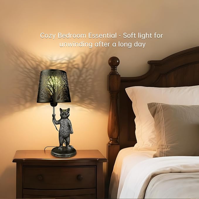 Cat Table Lamps Bedside Table Lamp with 16 Colors,4 Modes Dimmable Nightstand Lamp Desk Lamp for Living Room,Bedroom,Kid's Room,Office